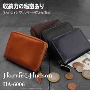 財布 メンズ BOX小銭入れ カード入れ ラウンドファスナー キャピタルレザー 革 Harvie and Hudson ハービーアンドハドソン HA-6006 送料無料沖縄以外｜big-market