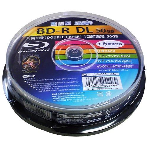 MAG-LABHI-DISC BD-R HDBD-RDL6X10SP (DL/1-6倍速/10枚)