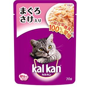 カルカンカルカン パウチ キャットフード まぐろ さけ入り 成猫用 70グラム (x 16) (まとめ買い)｜big-select