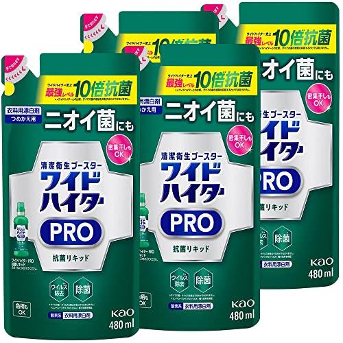 【まとめ買い】ワイドハイター PRO 抗菌リキッド 詰め替え480ml×4個