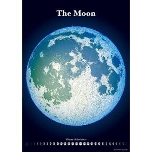 お家で観察 月 ポスター 自由研究 宿題 moon クレーター 夜光ポスター