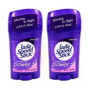 デオドラント 制汗剤 ワキガ メンネン レディスピードスティック Lady Speed Stick ワイルドフリージア 海外 デオドラント 国内発送（39.6g）×2本セット 1.4oz