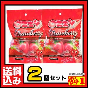 OZZY いちごグミ  オージー ストロベリーゼリーグミ イチゴグミ（４個入り）×２個セット