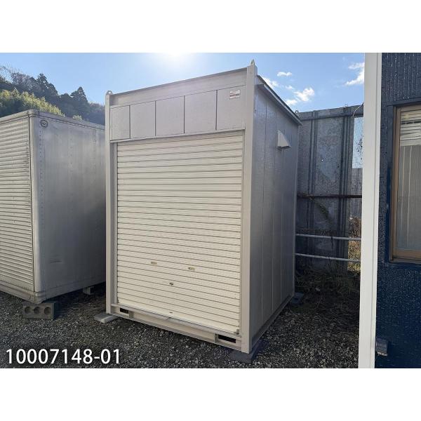 ナガワ 1.9m シャッターコンテナ 中古 1坪 2.1畳 3.4平米 中古コンテナ 休憩所 簡易ハ...