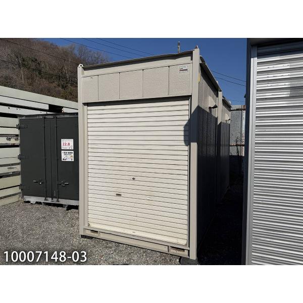 ナガワ 1.9m シャッターコンテナ 中古 1坪 2.1畳 3.4平米 中古コンテナ 休憩所 簡易ハ...