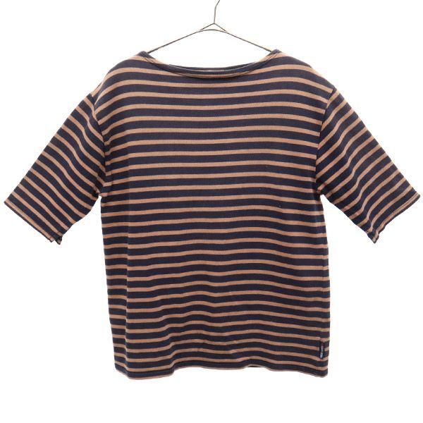 SAINT JAMES bis セントジェームスビス ボーダー 半袖 バスクシャツ M ブラウン×ネ...