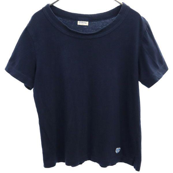 ORCIVAL オーシバル 半袖 Tシャツ 1 ネイビー クルーネック レディース 古着 中古