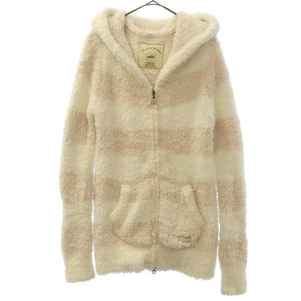 gelato pique ジェラートピケ ボーダー 長袖 ルームウェア F ホワイト系 ジップパーカ...