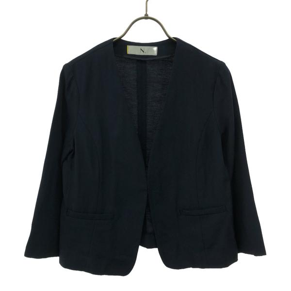 N. エヌ ノーカラージャケット M ネイビー Natural Beauty Basic レディース...