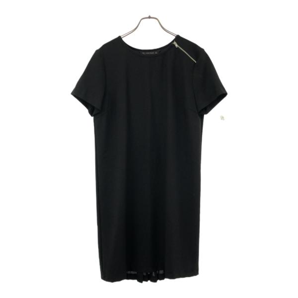 ZARA BASIC ザラベーシック 半袖 ワンピース L ブラック レディース 古着 中古