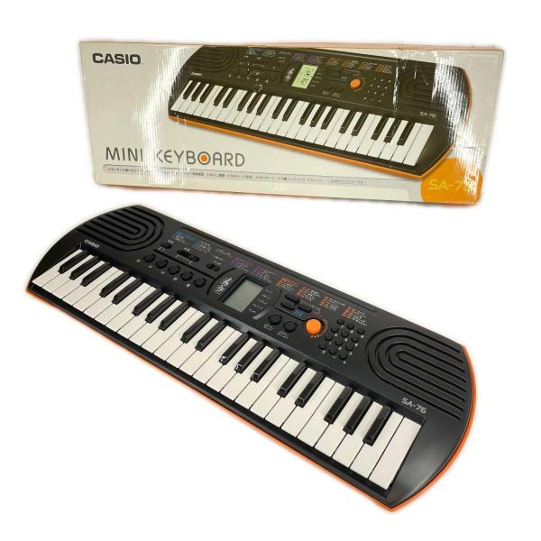 CASIO カシオ キーボード SA-76 ブラック&amp;オレンジ 44ミニ鍵盤 電子キーボード