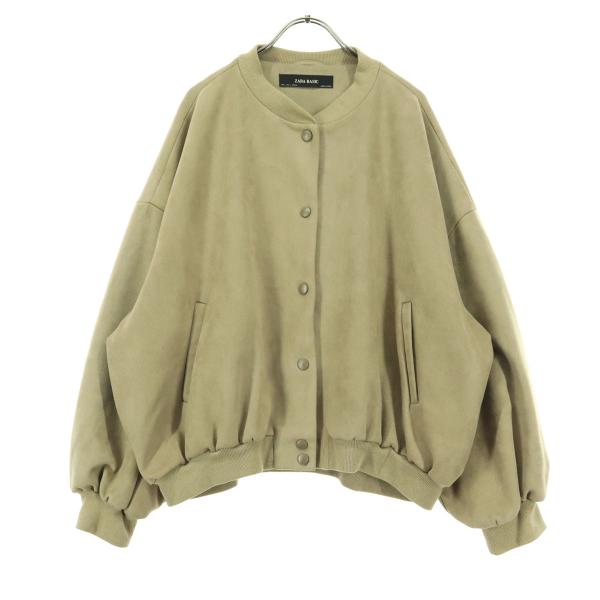 ZARA BASIC ザラベーシック 長袖 フェイクスエード ブルゾン L ブラウン レディース 古...