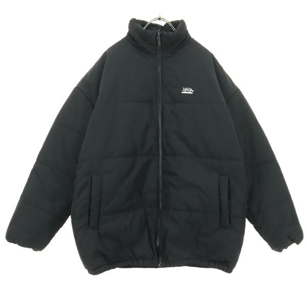 美品 JaVa ジャバ リバーシブル ボアジャケット 中綿ジャケット L ブラック レディース 古着...