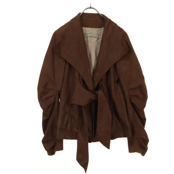 美品 ZARA BASIC ザラベーシック 長袖 フェイクスエード ベルテッド ジャケット S ブラ...