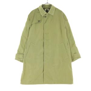 DAKS ダックス 日本製 長袖 ステンカラーコート M グリーン ベルト付属 メンズ 古着 中古