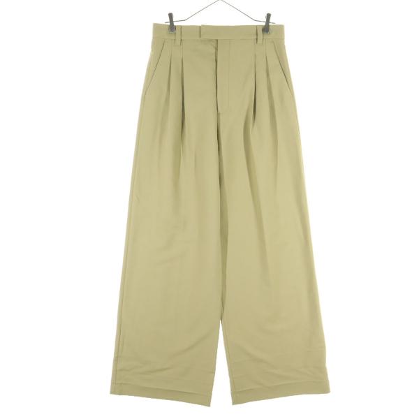 ZARA ザラ スラックス ワイドパンツ M ベージュ系 メンズ 古着 中古