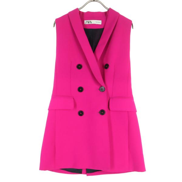 美品 ZARA ザラ ベスト XS ピンク レディース 古着 中古