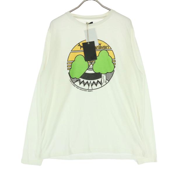 未使用 goslow caravan ゴースローキャラバン フロントプリント 長袖 Tシャツ 3 ホ...