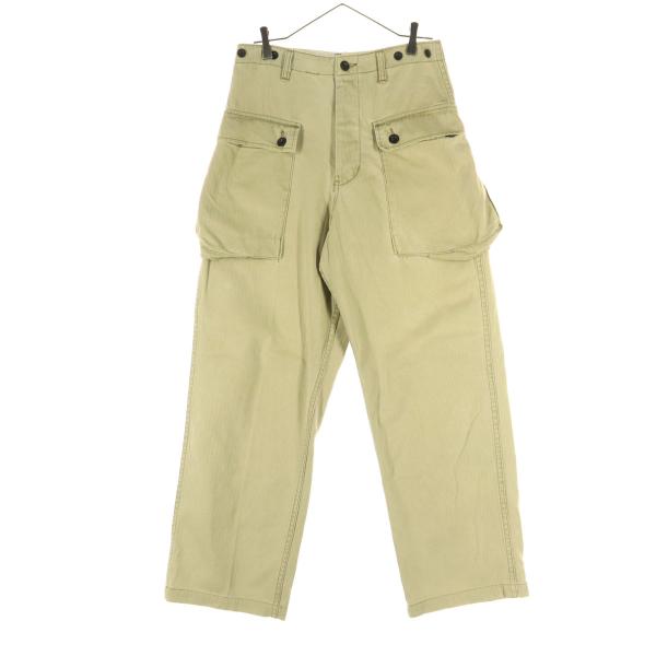 Johnbull ジョンブル コットン ヘリンボーンツイル カーゴパンツ S ベージュ系 モンキーパ...