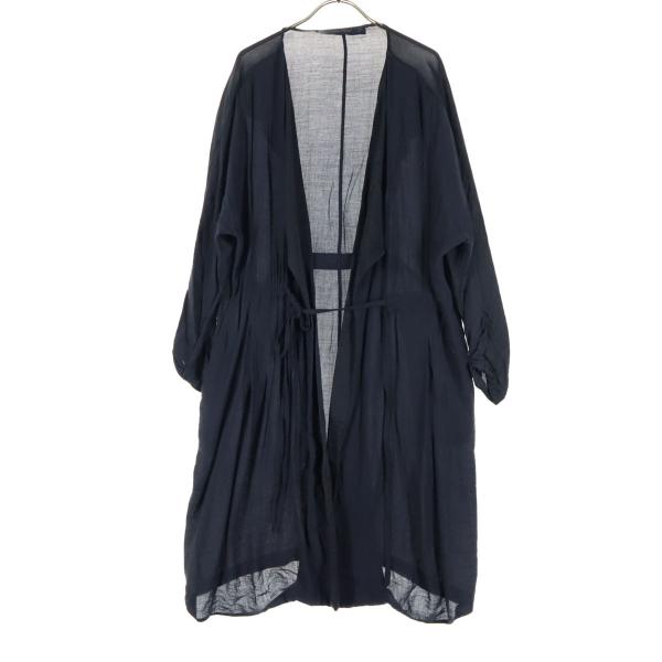 ZARA BASIC ザラベーシック 長袖 ラップ カーディガン S ネイビー レディース 古着 中...