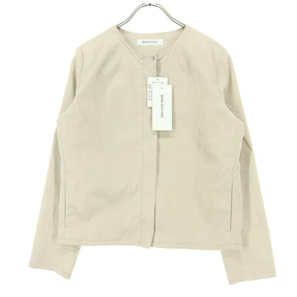 NATURAL BEAUTY BASIC ナチュラルビューティーベーシック 長袖 ノーカラージャケッ...