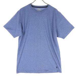 POLO RALPH LAUREN ポロラルフローレン ポニー刺繍 半袖 クルーネック Tシャツ M ブルー メンズ 古着 中古