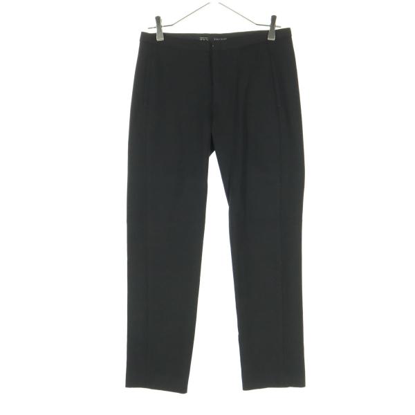ZARA BASIC ザラベーシック スペイン製 ロングパンツ M ブラック フェイクポケット レデ...
