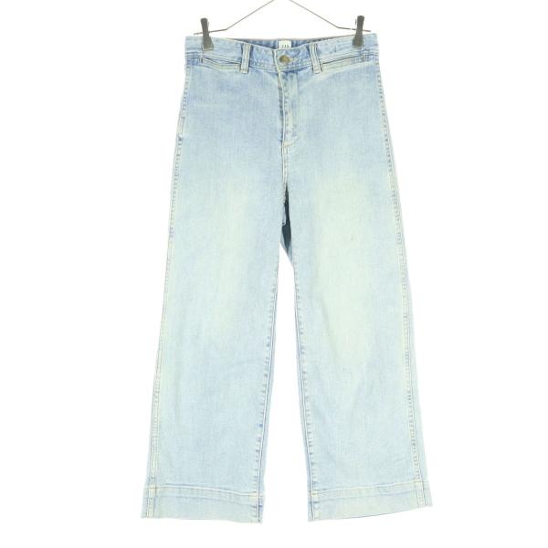 GAP ギャップ コットン ストレートデニムパンツ w26 ブルー系 レディース 古着 中古
