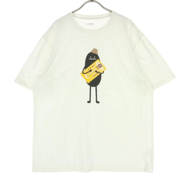 graniph グラニフ 森永製菓 コラボ フロントプリント 半袖 Tシャツ XL ホワイト ミルク...
