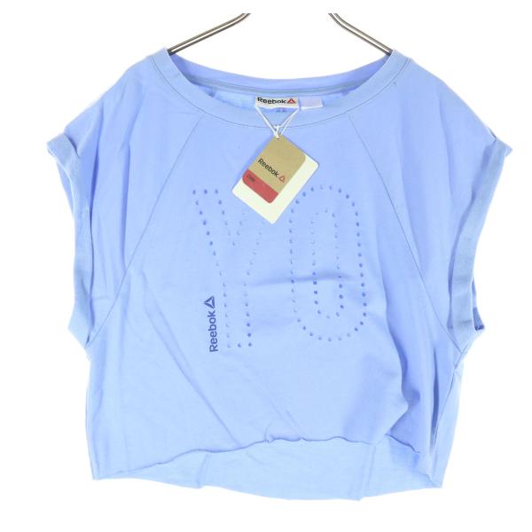Reebok リーボック フレンチスリーブ Tシャツ M ブルー レディース 古着 中古