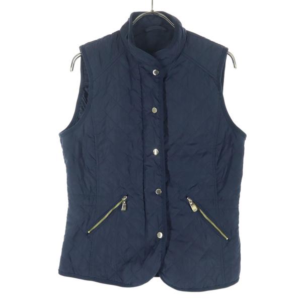 ZARA BASIC ザラベーシック キルティング ベスト XS ネイビー レディース 古着 中古