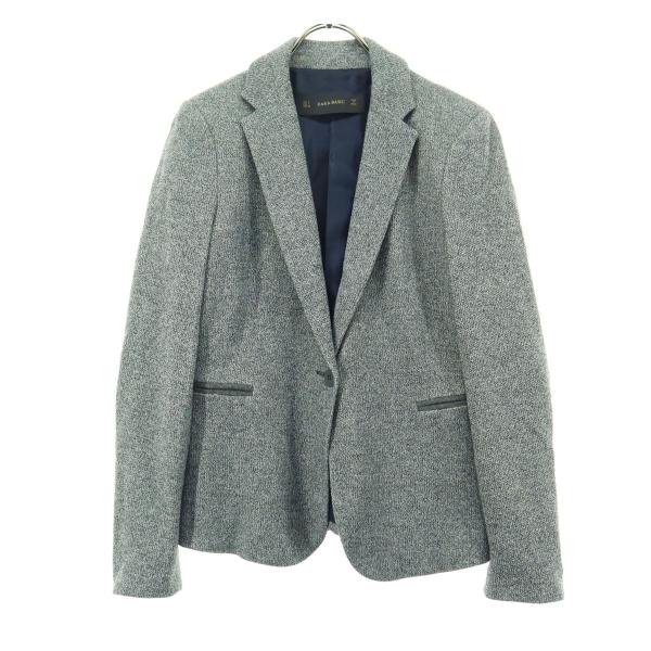 美品 ZARA BASIC ザラベーシック スペイン製 長袖 テーラードジャケット S グレー系 レ...