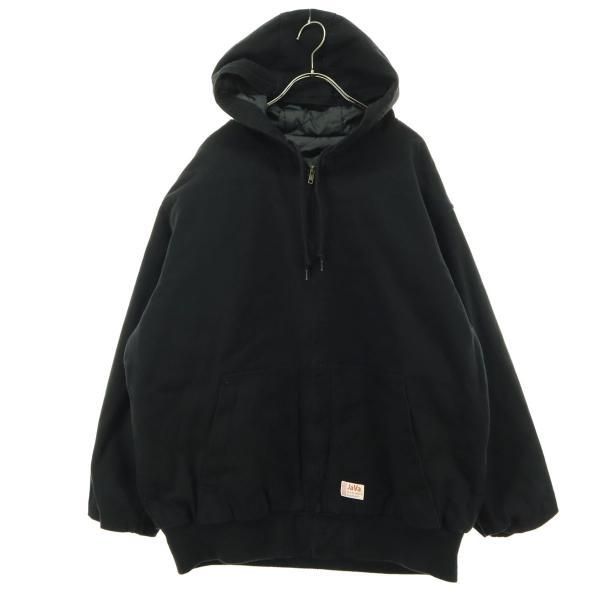 JaVa ジャバ 長袖 フード付き 中綿ジャケット L ブラック レディース 古着 中古