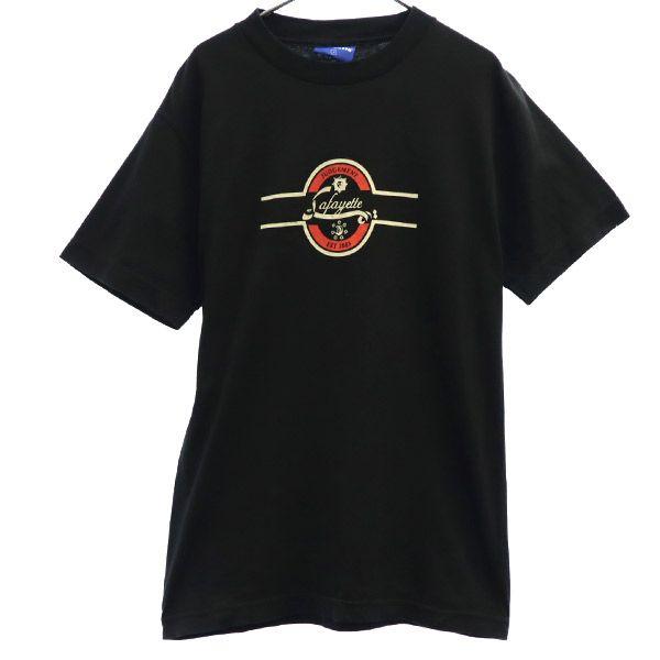 Lafayette ラファイエット プリント 半袖 Tシャツ SMALL ブラック メンズ 古着 中...