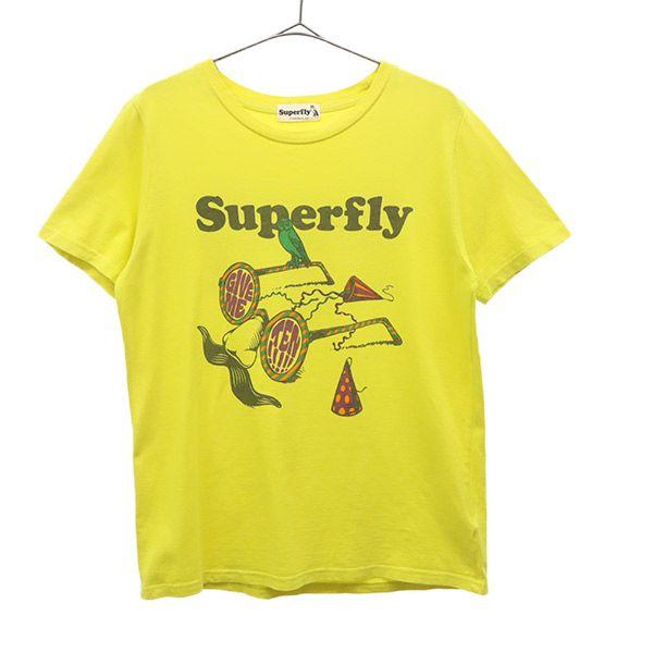 Superfly スーパーフライ 2013 ライブ プリント 半袖 Tシャツ S イエロー メンズ ...