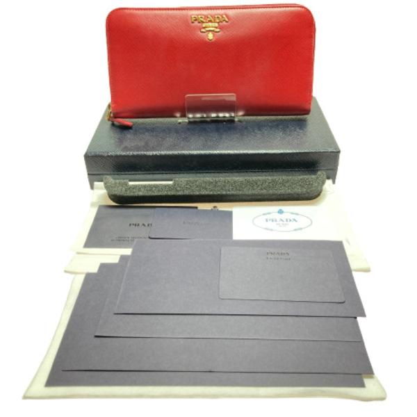 ◎◎ PRADA プラダ 長財布 PORTAFOGLIO LAMPO FUOCO IML506 レッ...