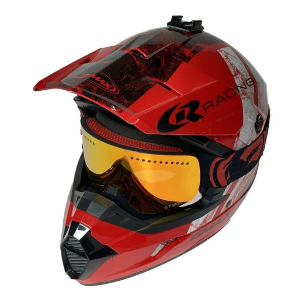 ◎◎  GMAX MX-46 Dominant ユース オフロードバイクヘルメット XL NFXオレ...