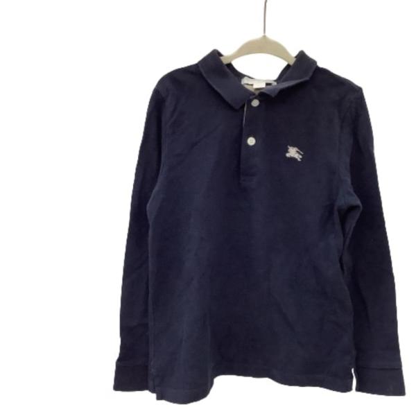 ♪♪ BURBERRY バーバリー kids キッズ 長袖ポロシャツ SIZE 110 ネイビー 傷...