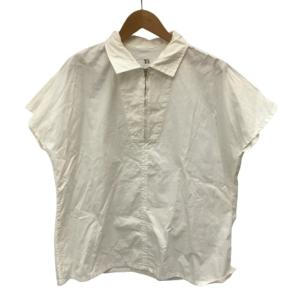 ♪♪ Y's ワイズ 90’ｓ Vintage メンズ ハーフジップシャツ  ホワイト 傷や汚れあり｜bigban