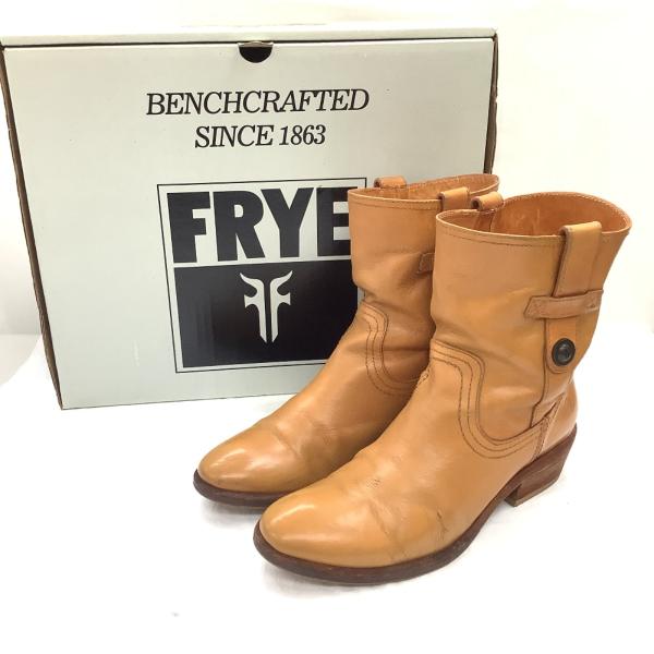 ♪♪ FRYE フライ レディース ショートブーツ SIZE 6.5（23.5cm） キャメル やや...