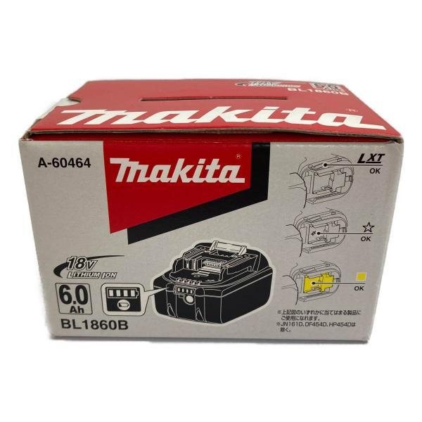 □□ MAKITA マキタ バッテリー　6.0Ah　18V BL1860B 未使用に近い