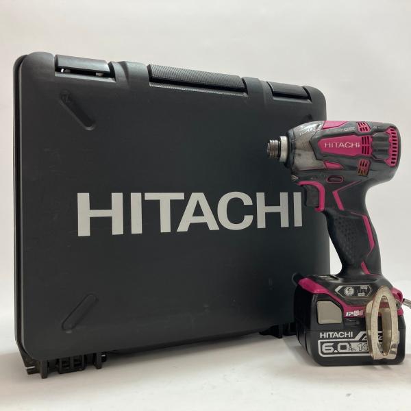 HITACHI 日立 インパクトドライバ WH14DDL2 パワフルレッド 充電器・充電池2個・ケー...