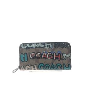 COACH（コーチ） 長財布 パンチング レザー ラウンドジップ ウォレット