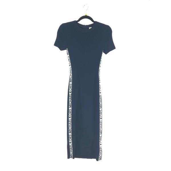 ▼▼ MICHAEL KORS マイケルコース ニットワンピース クルーネック サイド テープロゴ ...