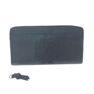 TORY BURCH トリーバーチ レディース 長財布 ラウンドファスナー ジップアラウンド ファスナープル欠損 10005634 ブラック 傷や汚れあり