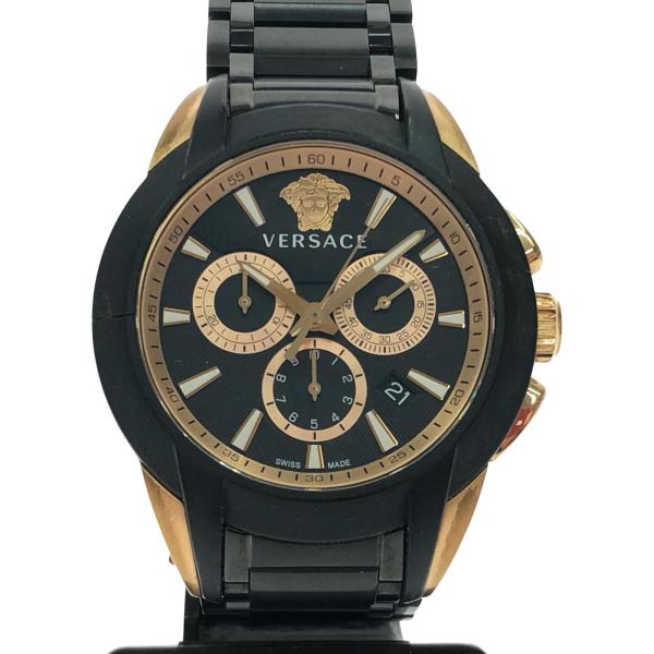 ▼▼ VERSACE ベルサーチ メンズ腕時計 クオーツ キャラクター クロノグラフ ベゼル割れ有 ...