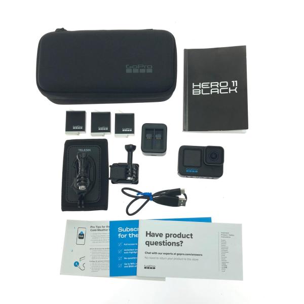 GOPRO ゴープロ アクションカメラ 充電器・バッテリー・ケース付 PSEマーク有 HERO BL...