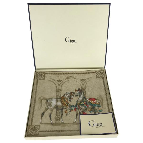 ■■ Gien ジアン シュヴォー・デュ・ヴァンスクエアプレート 馬 目立った傷や汚れなし