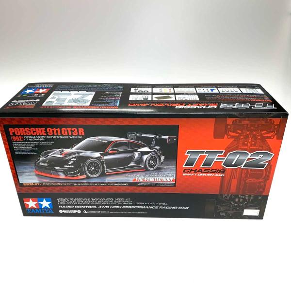 TAMIYA タミヤ ホビー ラジコン 1/10RC ポルシェ 911 GT3 R TT-02シャー...