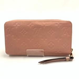 ヴィトン M60746 SP5104 ■ モノグラム アンプラント ジッピーウォレット 長財布 レザー ベージュ系 LOUIS VUITTON □7L ヴィトン M60746 SP5104 □ モノグラム アンプラント ジッピー